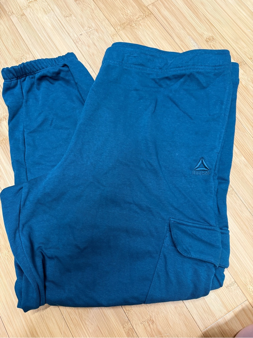 Reebok Teal Sweatpants with Logo Tag